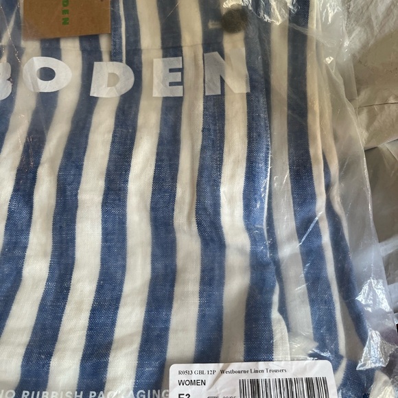 *new* Boden Westbourne Linen Pant Trousers Size 8P us - Picture 6 of 8